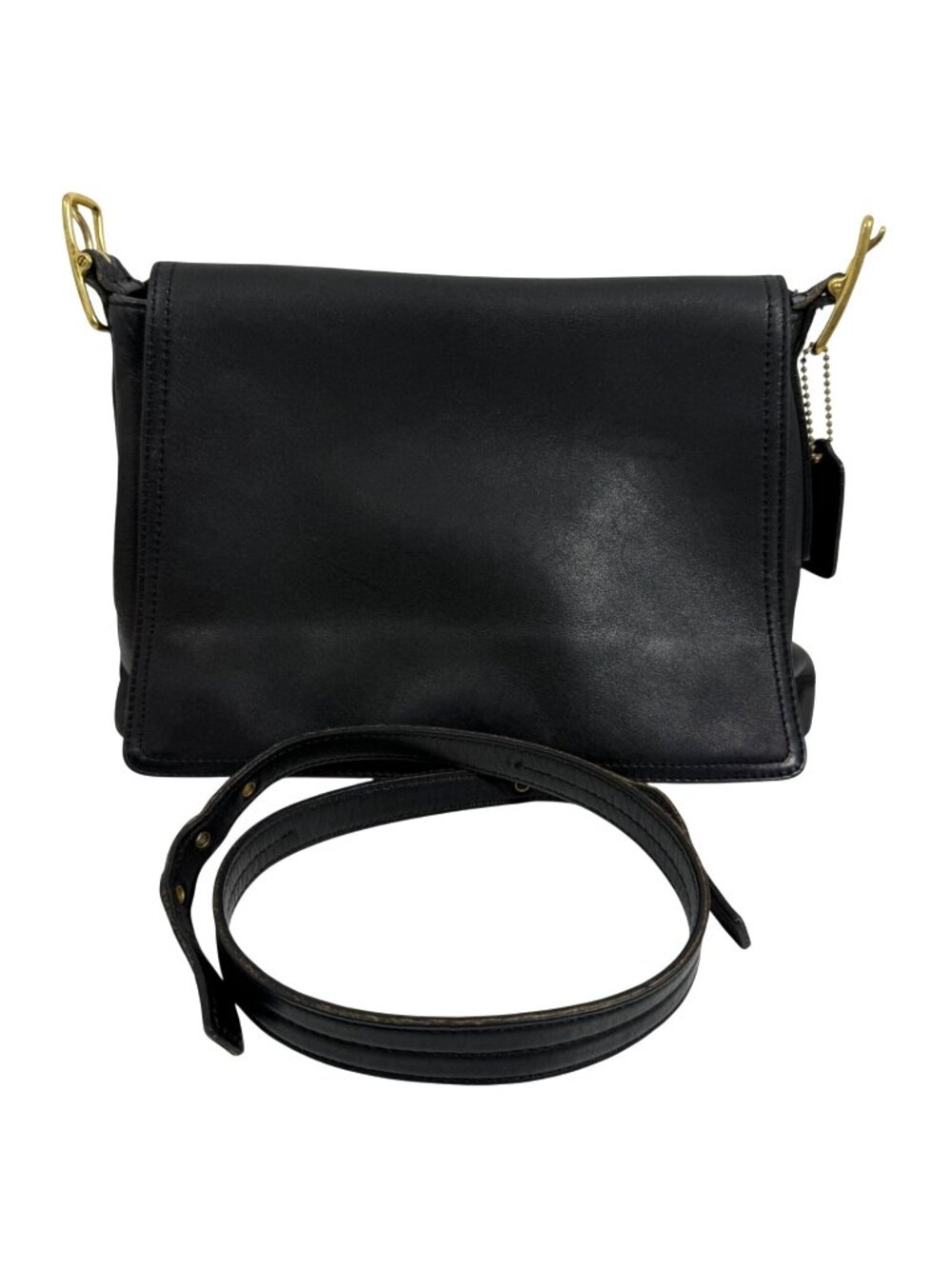 Vintage Y2K Coach Legacy 9828 Black Soft Leather Flap Shoulder Bag w/ Hang Tag